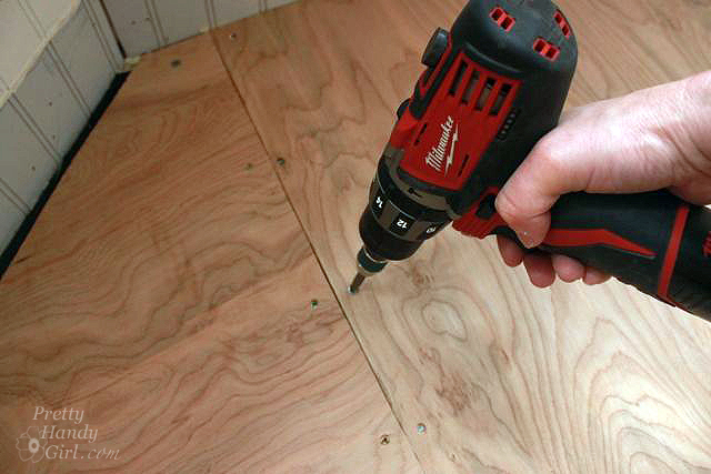 screw subflooring down