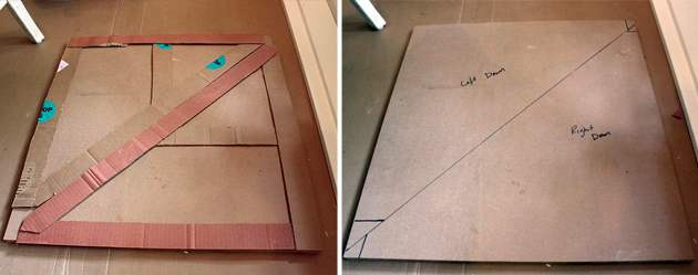 template traced line