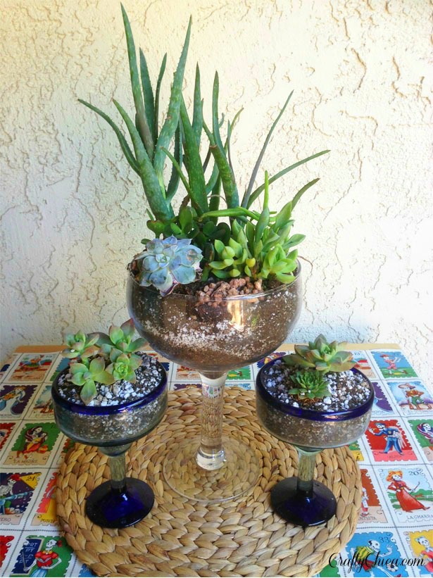 Margarita Glass Planters