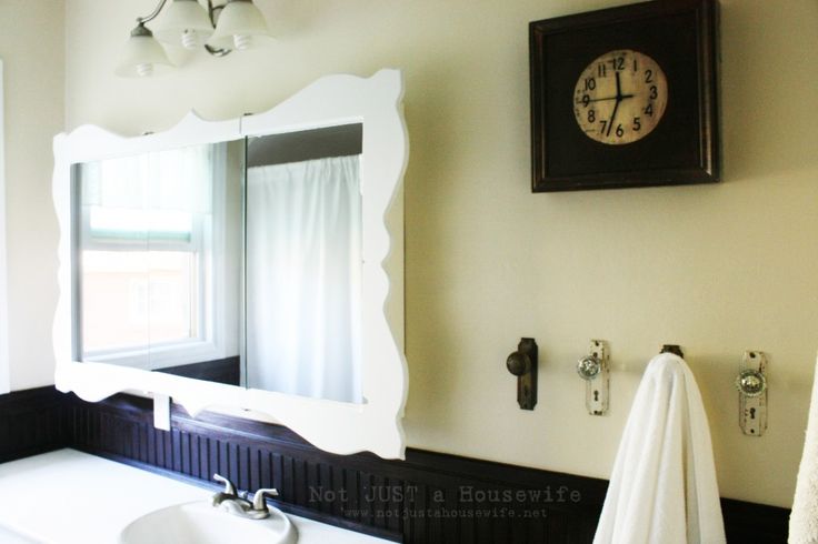 Dressed Up Bathroom Mirror | 30 Amazing DIY Mirrors