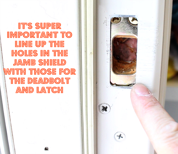 Aligning Jamb Shield Holes