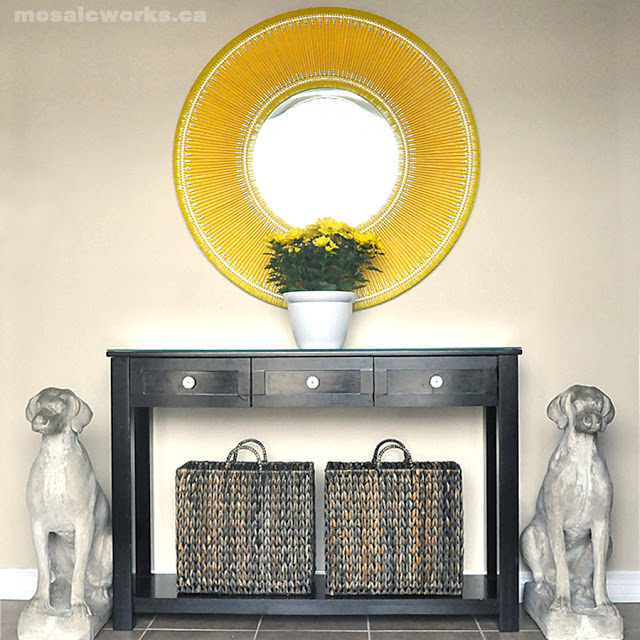 Yellow Pencil Mirror | 30 Amazing DIY Mirrors