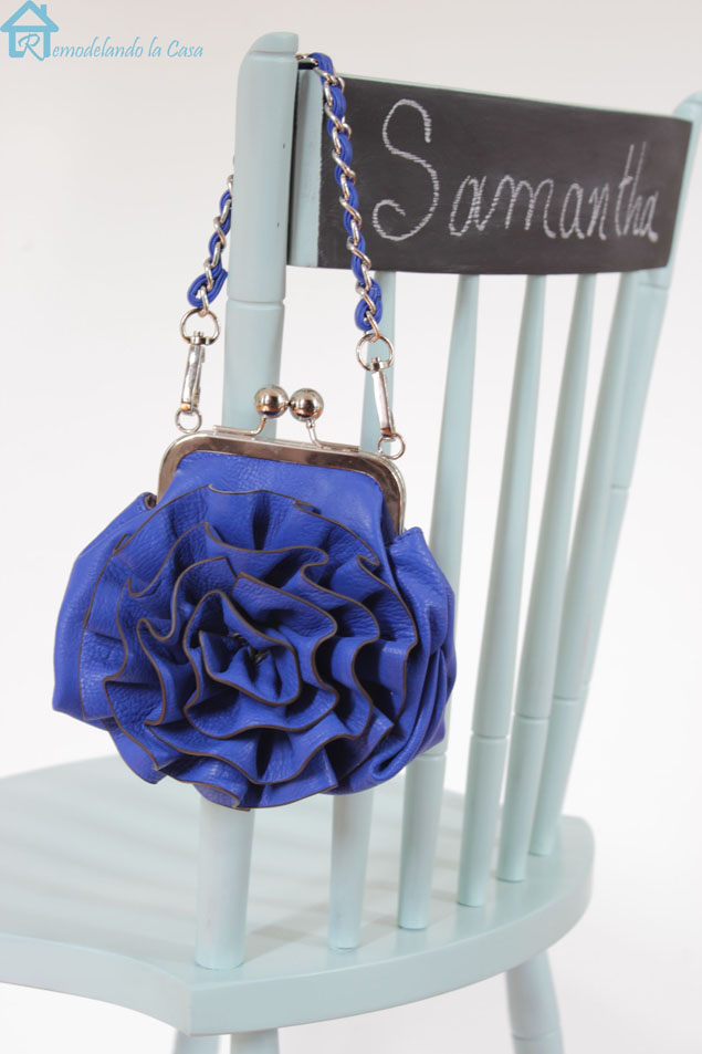 blue painted chair