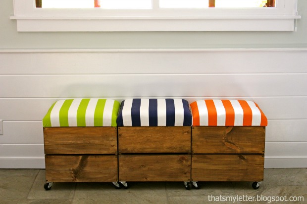 rolling storage stools
