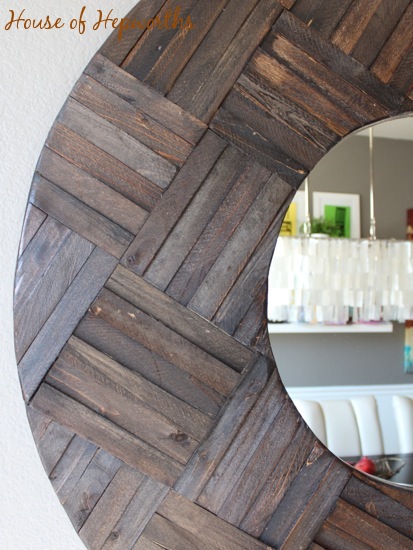 Wood Shim Mirror | 30 Amazing DIY Mirrors