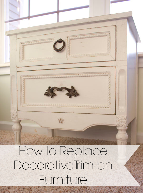 How to replace decorative trim on furniture.