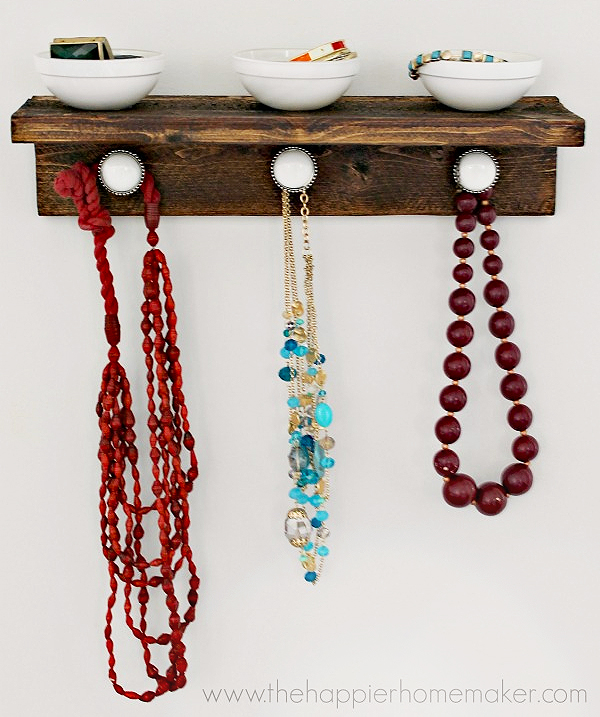 DIY Shelf Jewelry Holder | Pretty Handy Girl