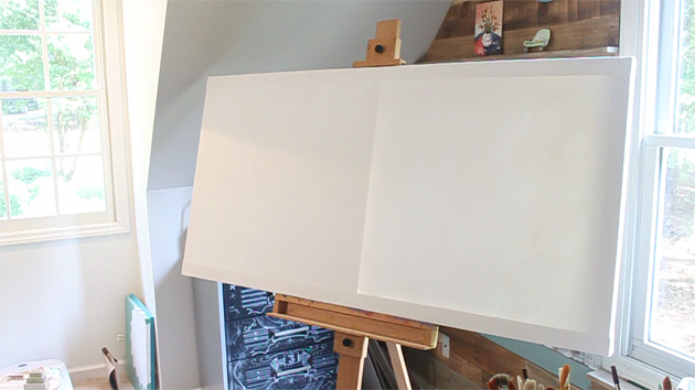 How to DIY a GIANT Artist Canvas