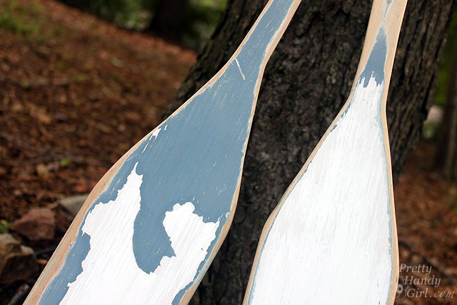 How to Make Vintage Painted Oars | Pretty Handy Girl