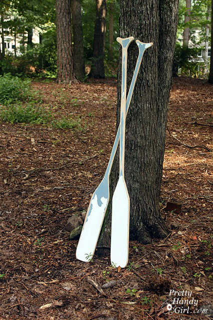 How to Make Vintage Painted Oars | Pretty Handy Girl