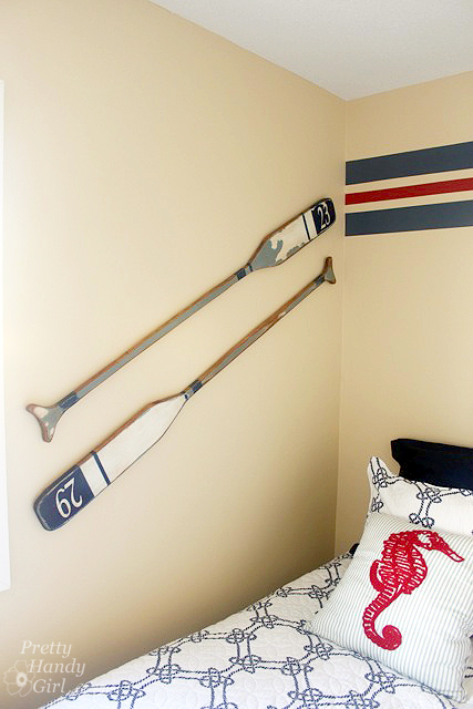 How to Make Vintage Painted Oars | Pretty Handy Girl