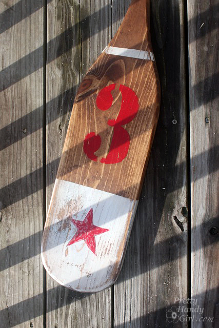 DIY Vintage Painted Oars