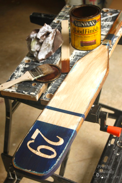 How to Make Vintage Painted Oars | Pretty Handy Girl