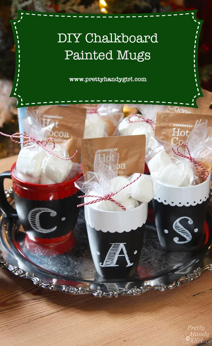 DIY Chalkboard Painted Mugs | Pretty Handy Girl