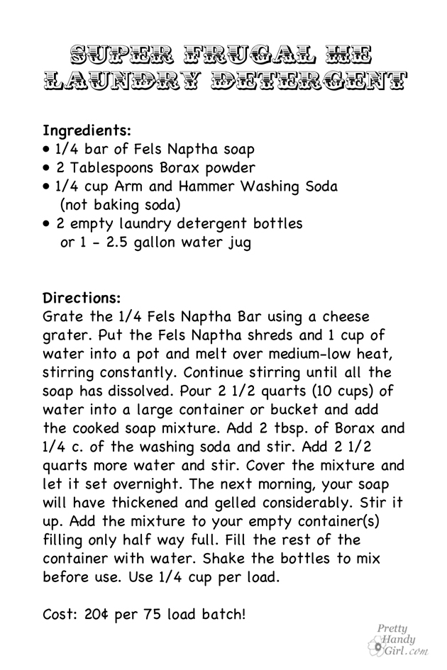 DIY Laundry Detergent Recipe | Pretty Handy Girl