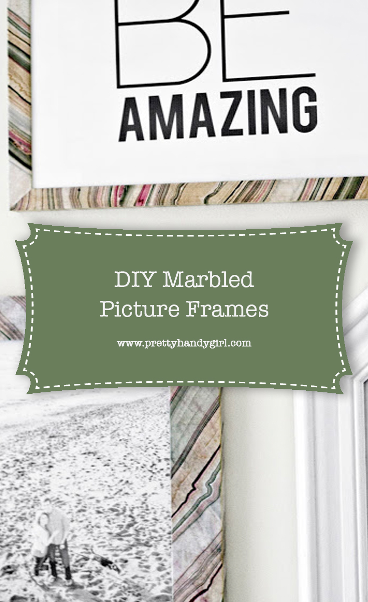 DIY Marbled Picture Frame | Pretty Handy Girl