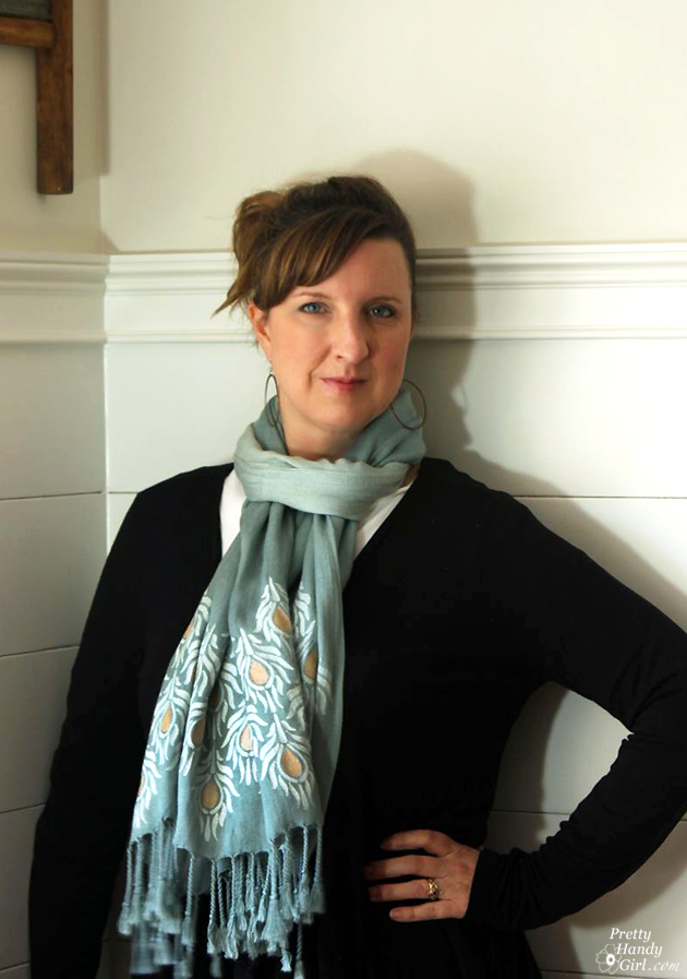 Stenciled and Dyed Scarves Tutorial | Pretty Handy Girl