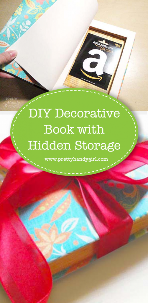 book with red ribbon bow and hidden storage