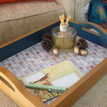 Scrapbook Paper Lined Painted Trays | Pretty Handy Girl