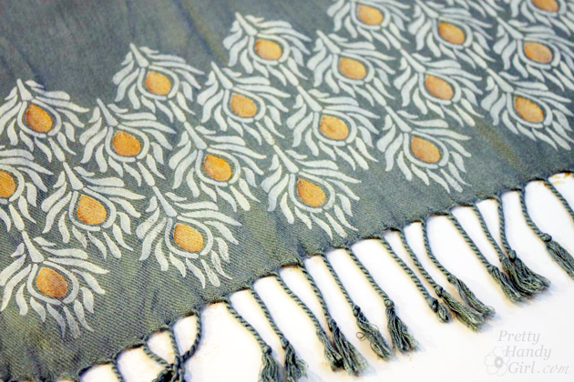 Stenciled and Dyed Scarves Tutorial | Pretty Handy Girl