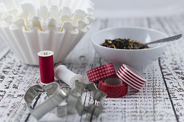 Supplies for homemade tea bags