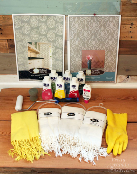 Stenciled and Dyed Scarves Tutorial | Pretty Handy Girl