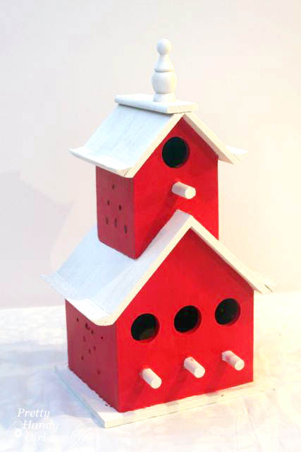 Painted Birdhouse Tree Topper Tutorial | Pretty Handy Girl