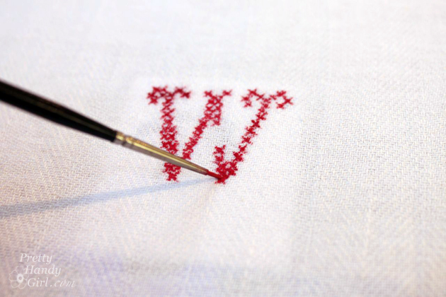 Faux Cross Stitch Tea Towel | Pretty Handy Girl