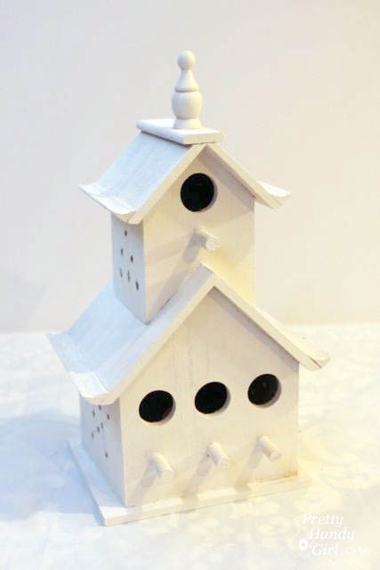 Painted Birdhouse Tree Topper Tutorial | Pretty Handy Girl