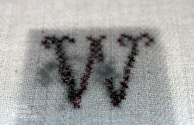 Faux Cross Stitch Tea Towel | Pretty Handy Girl
