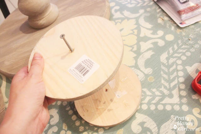 Rustic Wood Cake Stand | Pretty Handy Girl