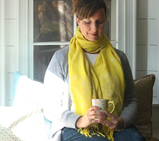 Stenciled and Dyed Scarves Tutorial | Pretty Handy Girl