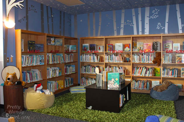 School Library Painted with Montpelier Wedgewood | Pretty Handy Girl