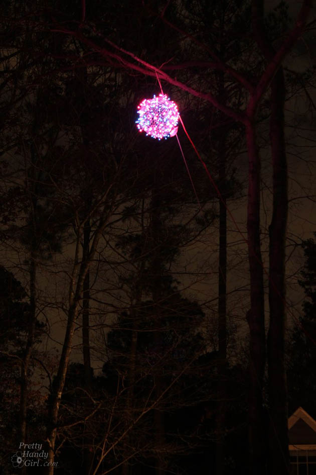 Giant Lighted Christmas Ball Tutorial | Pretty Handy Girl