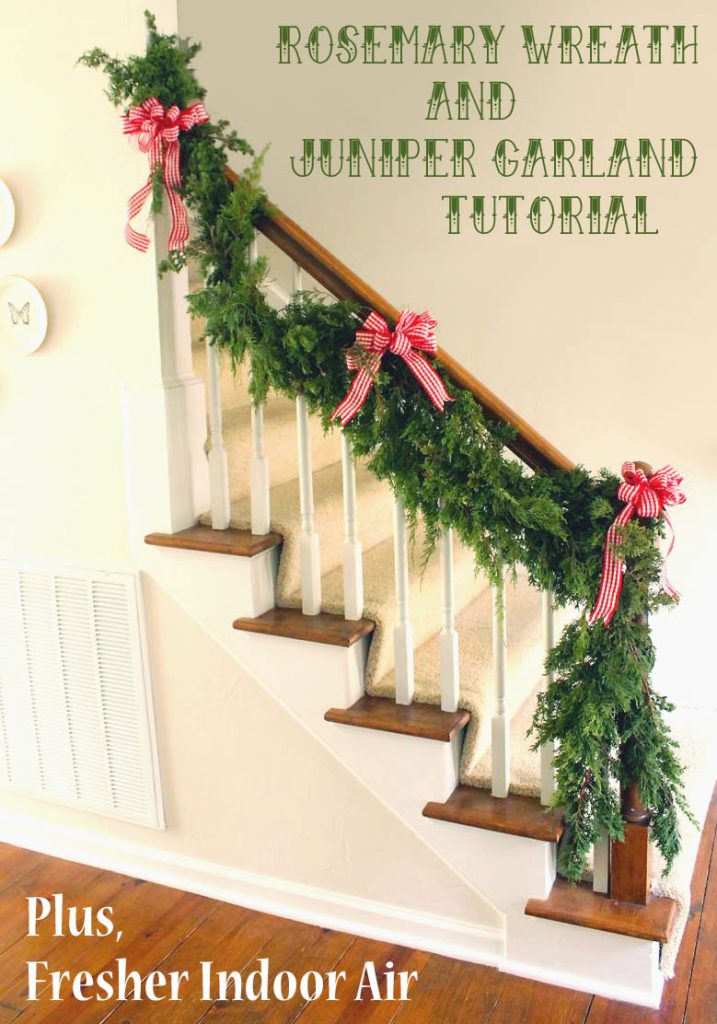 DIY Rosemary Wreath & Juniper Garland | Pretty Handy Girl