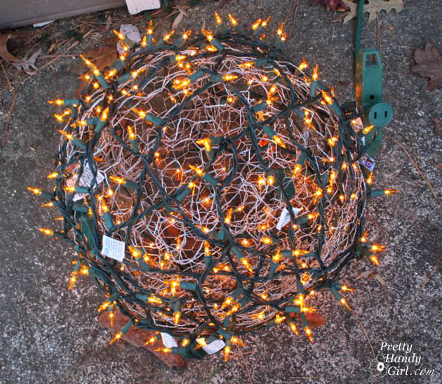 Giant Lighted Christmas Ball Tutorial | Pretty Handy Girl
