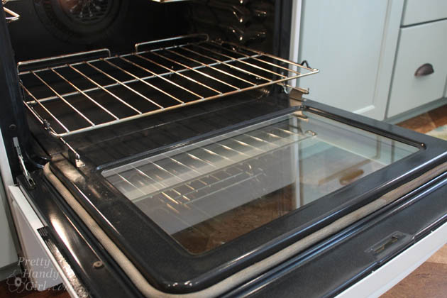 How to Clean Inside Your Oven Door | Pretty Handy Girl