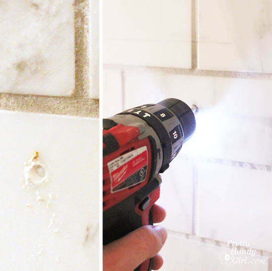 How to Install Shelves on a Tile Wall (using Corbels) | Pretty Handy Girl
