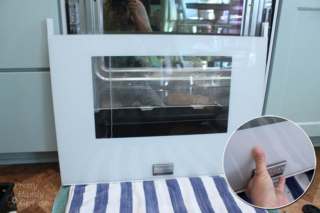How to Clean Inside Your Oven Door | Pretty Handy Girl