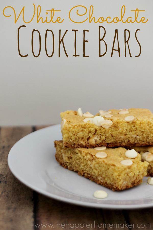 White Chocolate Cookie bar recipe