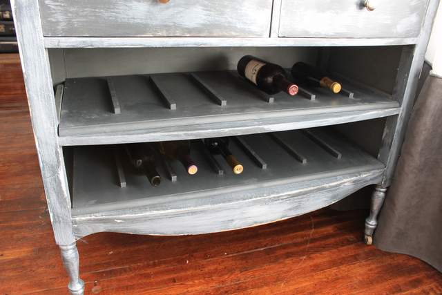 Unique Wine Rack Distressed Finish