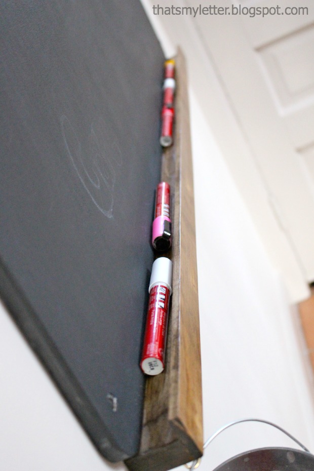 chalkboard with ledge