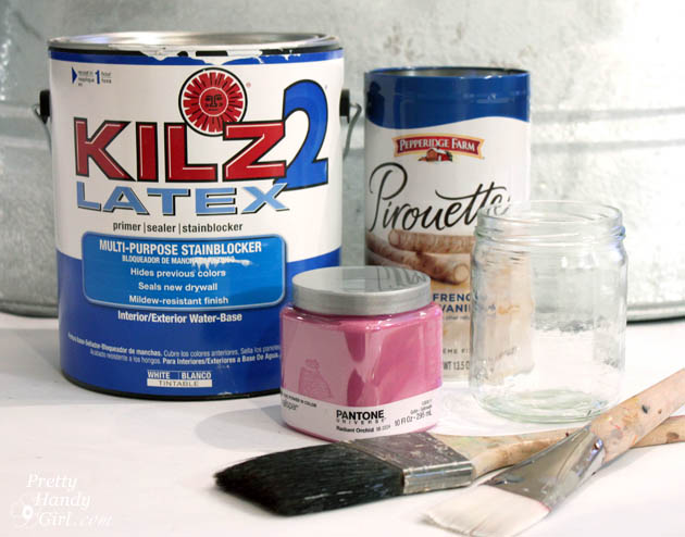 Radiant Orchid Vases from Recycled Cans & Jars | #upcycling | Pretty Handy Girl