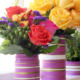 Radiant Orchid Vases from Recycled Cans & Jars | #upcycling | Pretty Handy Girl