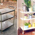 Upcycled Metal Rolling Cart Plant Stand | Pretty Handy Girl