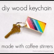 coffee stirrer keychain