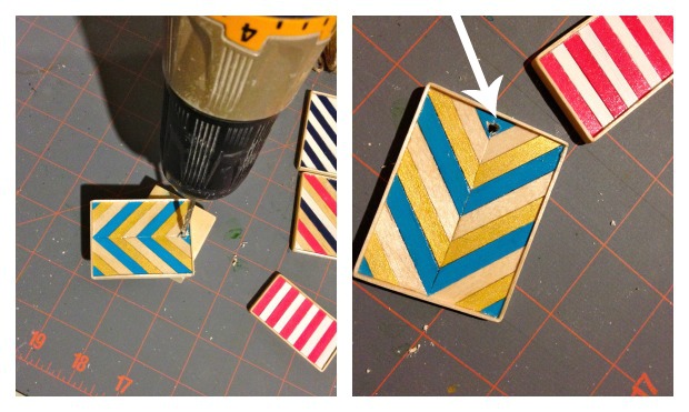 coffee stirrer keychain hole