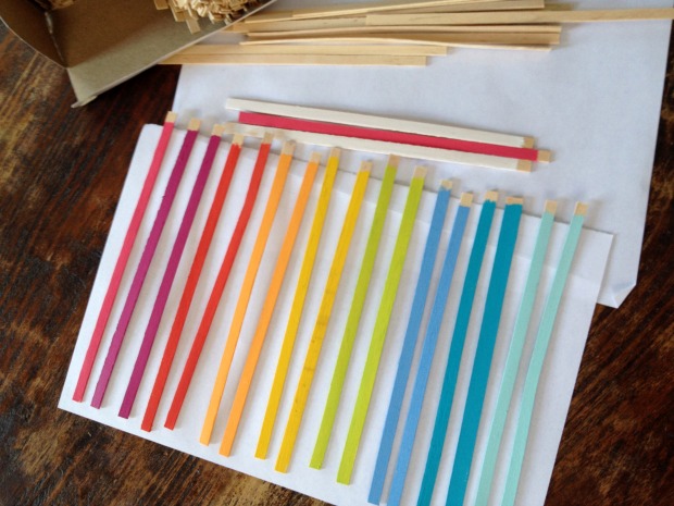 coffee stirrer keychain step 1