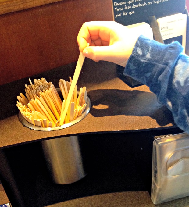 coffee stirrer keychain sticks