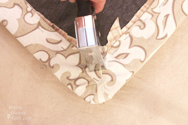 How to Re-upholster a Seat and Protect the Fabric | Pretty Handy Girl